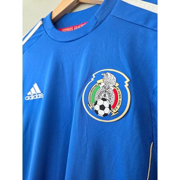 Mexico 2011-12 Goalkeeper Jersey Adidas Long Sleeve Blue Soccer Shirt Sz S Retro - Picture 2 of 11
